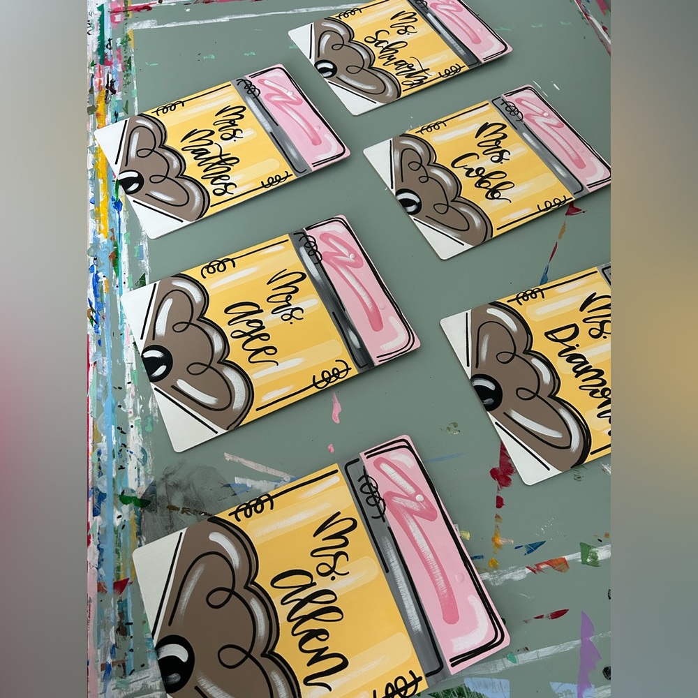 Custom Hand Painted Teacher Clipboard